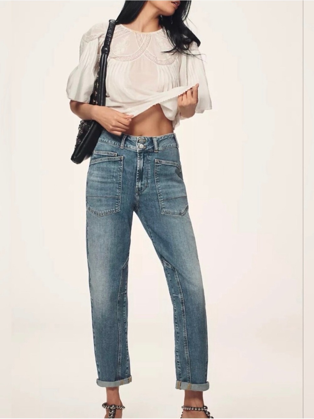 Anthropologie Wanderer Mid-Rise Relaxed Jeans by Pilcro.